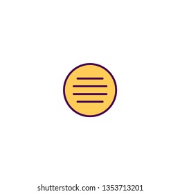 Menu icon design. Essential icon vector illustration