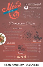 menu and icon design restaurant.