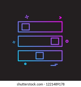 Menu icon design vector