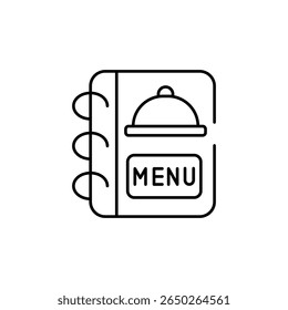 Menu icon design with white background stock illustration