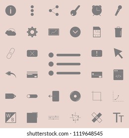 menu icon. Detailed set of minimalistic icons. Premium quality graphic design sign. One of the collection icons for websites, web design, mobile app on colored background
