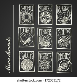 MENU ICON - Dishes blackboard