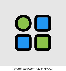 Menu icon in filled line style about essentials, use for website mobile app presentation