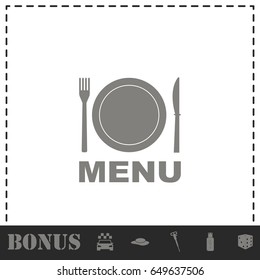 Menu icon flat. Simple vector symbol and bonus icon