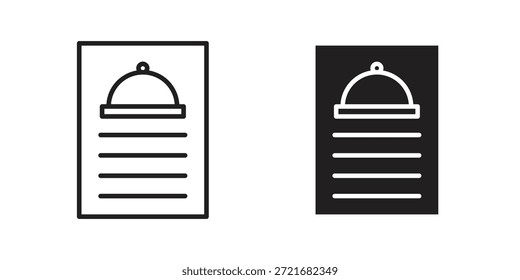 Menu icon flat and thin stroke vector pack. Editable icons set