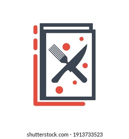 Menu icon. Food menu icon. Restaurant food menu, food price list, lunch, dinner, breakfast food item list icon. Restaurant menu icon.