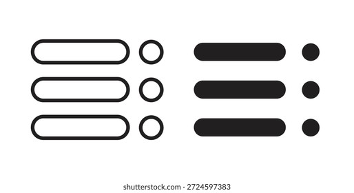 Menü Symbol Glyphe und Linie setzen dünne Linie Symbol Konzept.