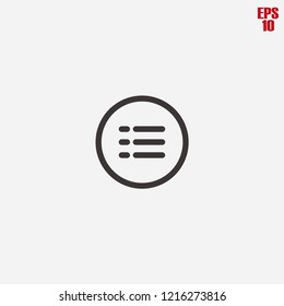 Menu icon, hamburger menu ,simple thin line icon, linear pictogram