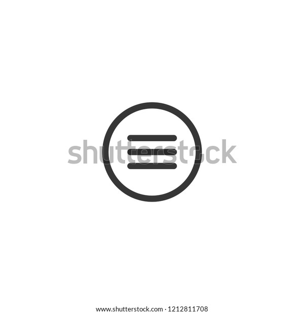 メニューアイコン ハンバーガーメニュー 単純な細い線のアイコン 線形の絵文字 のベクター画像素材 ロイヤリティフリー