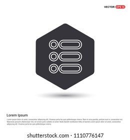 menu icon Hexa White Background icon template - Free vector icon