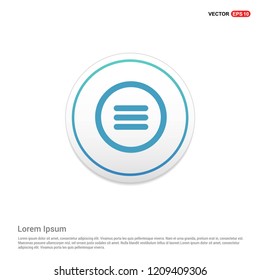 Menu Icon Hexa White Background icon template - Free vector icon