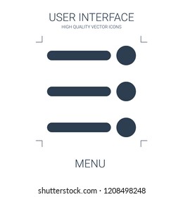 menu icon. high quality filled menu icon on white background. from user interface collection flat trendy vector menu symbol. use for web and mobile