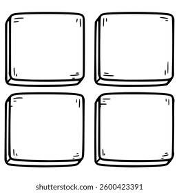 menu icon illustration hand drawn outline vector