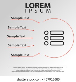 menu icon. menu infographics template