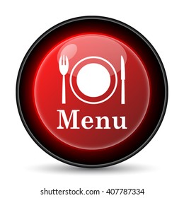Menu icon. Internet button on white background. EPS10 vector