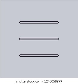 Menu icon isolated on grey background.Premium symbol for website design, mobile application, logo, ui.Vector illustration.