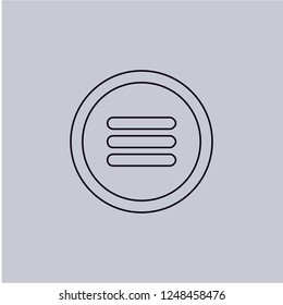 Menu icon isolated on grey background.Premium symbol for website design, mobile application, logo, ui.Vector illustration.