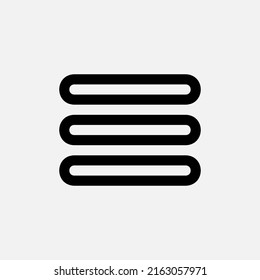 Icono de menú en el estilo de línea sobre elementos esenciales, uso para presentación de aplicaciones móviles del sitio web
