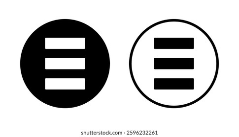 Menu icon logo design. web menu sign and symbol. hamburger menu symbol