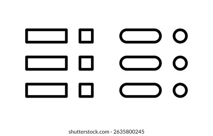 Menu icon logo design. web menu sign and symbol. hamburger menu symbol