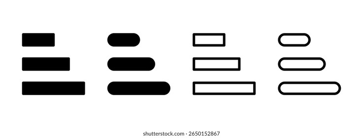 Ícone do menu design do logotipo. símbolo e símbolo do menu web. símbolo do menu hamburger