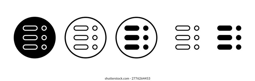 Menu icon logo design. web menu sign and symbol. hamburger menu symbol