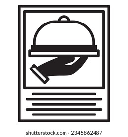 Menu icon or logo illustration black style