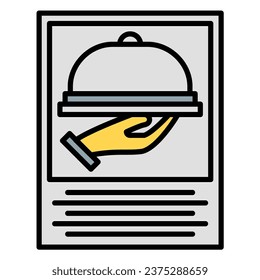 -Symbol oder Logo-Illustration mit umrissenem Farbstil.
