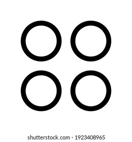icono de menú o logotipo símbolo de signo aislado ilustración vectorial - iconos vectoriales de estilo negro de alta calidad
