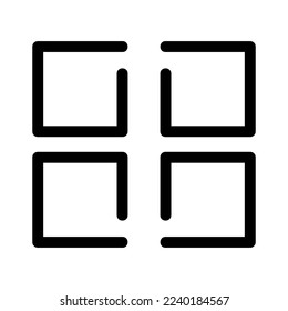 icono de menú o logotipo símbolo de signo aislado ilustración vectorial - iconos vectoriales de estilo negro de alta calidad
