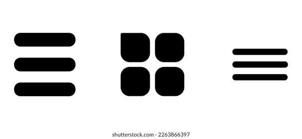 menu icon or logo isolated sign symbol vector illustration - high quality black style vector icons