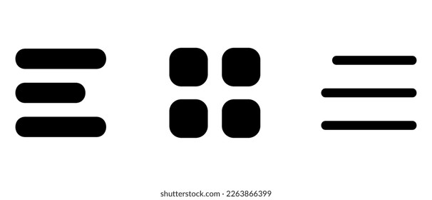 menu icon or logo isolated sign symbol vector illustration - high quality black style vector icons