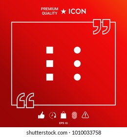 Menu icon for mobile apps and websites