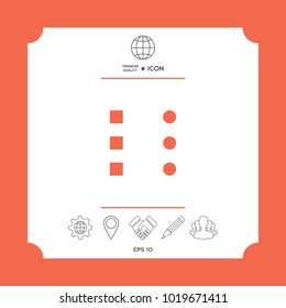 Menu icon for mobile apps and websites