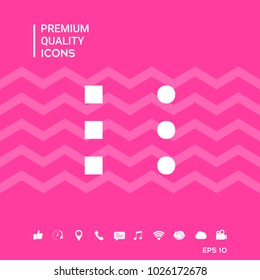 Menu icon for mobile apps and websites