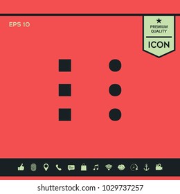 Menu icon for mobile apps and websites
