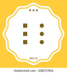 Menu icon for mobile apps and websites