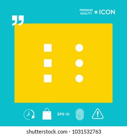 Menu icon for mobile apps and websites