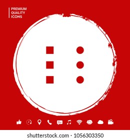 Menu icon for mobile apps and websites