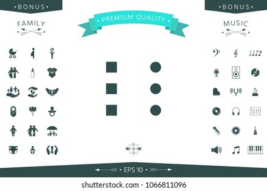 Menu icon for mobile apps and websites