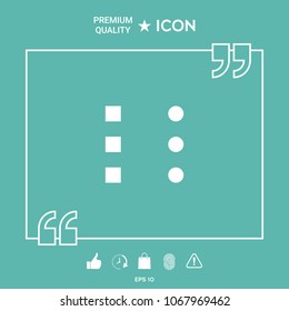 Menu icon for mobile apps and websites