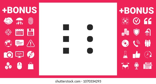 Menu icon for mobile apps and websites