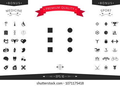 Menu icon for mobile apps and websites