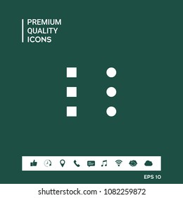 Menu icon for mobile apps and websites