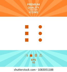 Menu icon for mobile apps and websites
