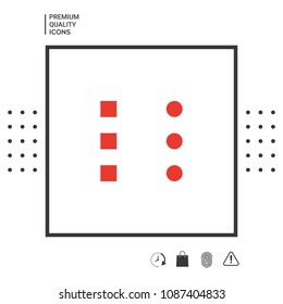 Menu icon for mobile apps and websites