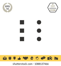 Menu icon for mobile apps and websites