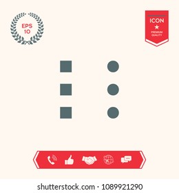 Menu icon for mobile apps and websites