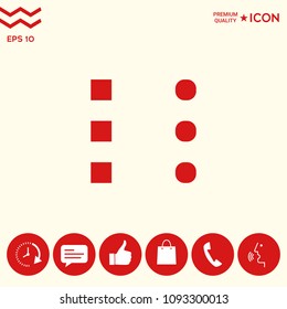 Menu icon for mobile apps and websites