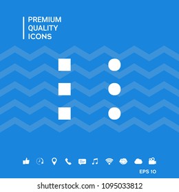 Menu icon for mobile apps and websites